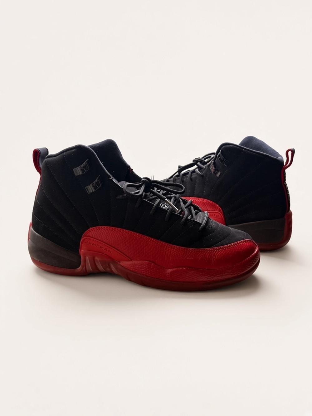 2009 Air Jordan 12 Retro GS Flu Game Black Red